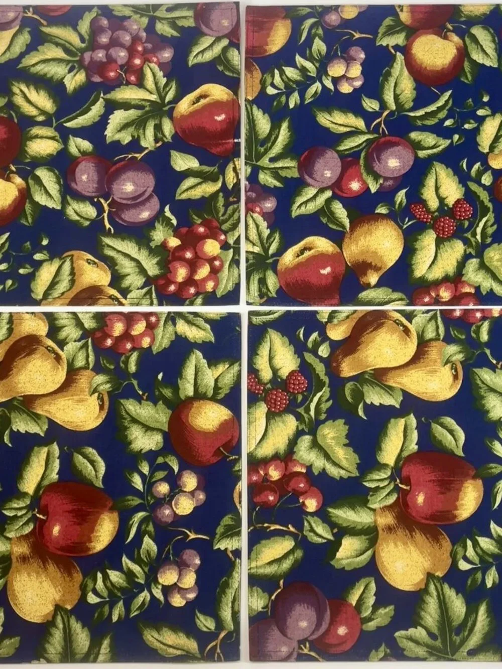 Bardwil Botanical Fruit Placemat Set Of 4 Double Sided French Country Cottage